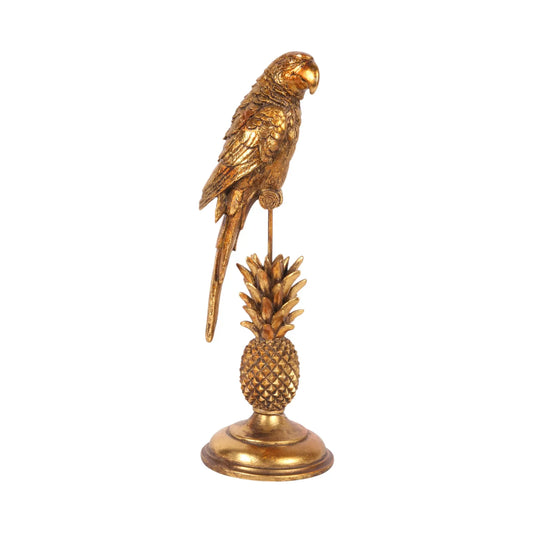 gouden papegaai beeld op ananas decoratief dutch style luxe