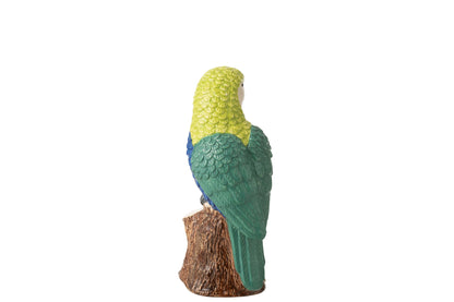 Tropische Papegaai op Boomstronk Keramiek – 21 cm