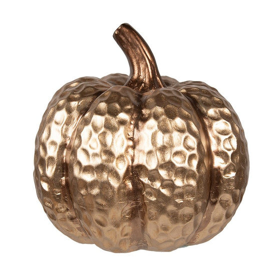 Clayre & Eef gouden pompoen van keramiek – herfstdecoratie Krokomingo