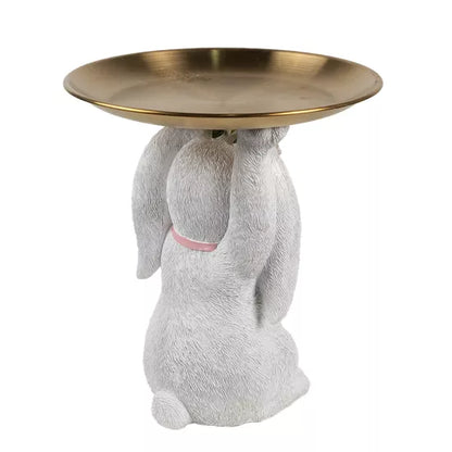 Decorative Statue Rabbit with Bowl
