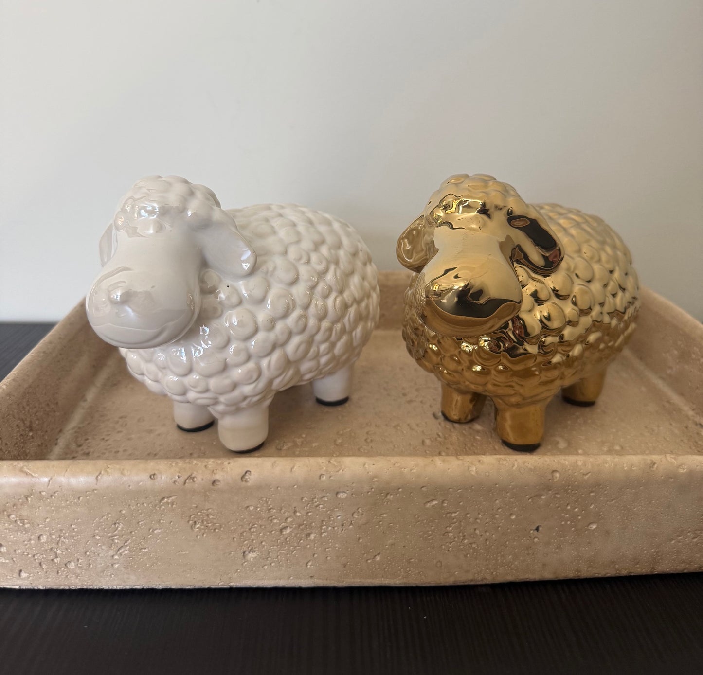 Wit Schaap Beeld – Keramiek Dieren Decoratie