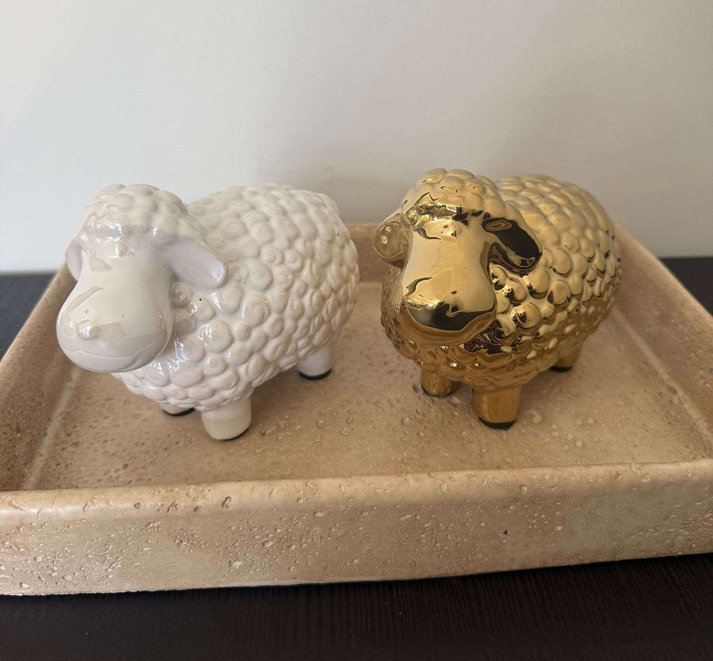 Wit Schaap Beeld – Keramiek Dieren Decoratie