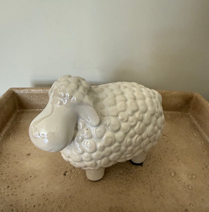 wit schaap beeld keramiek dieren decoratie