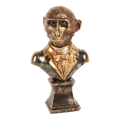 aap buste goud groen antiek decoratief beeld dutch style