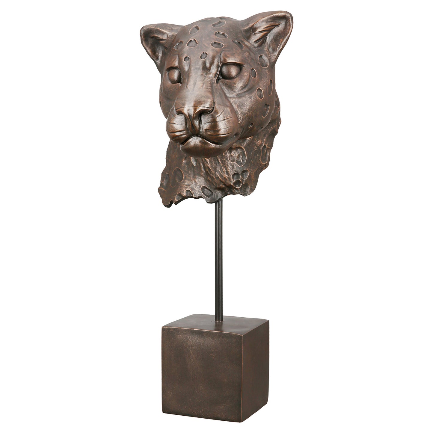Luipaard Sculptuur Antiek Brons – 46 cm Kunsthars