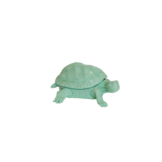 Housevitamin mintgroene schildpad van polyresin met verborgen opbergruimte – 15,5 cm – Krokomingo