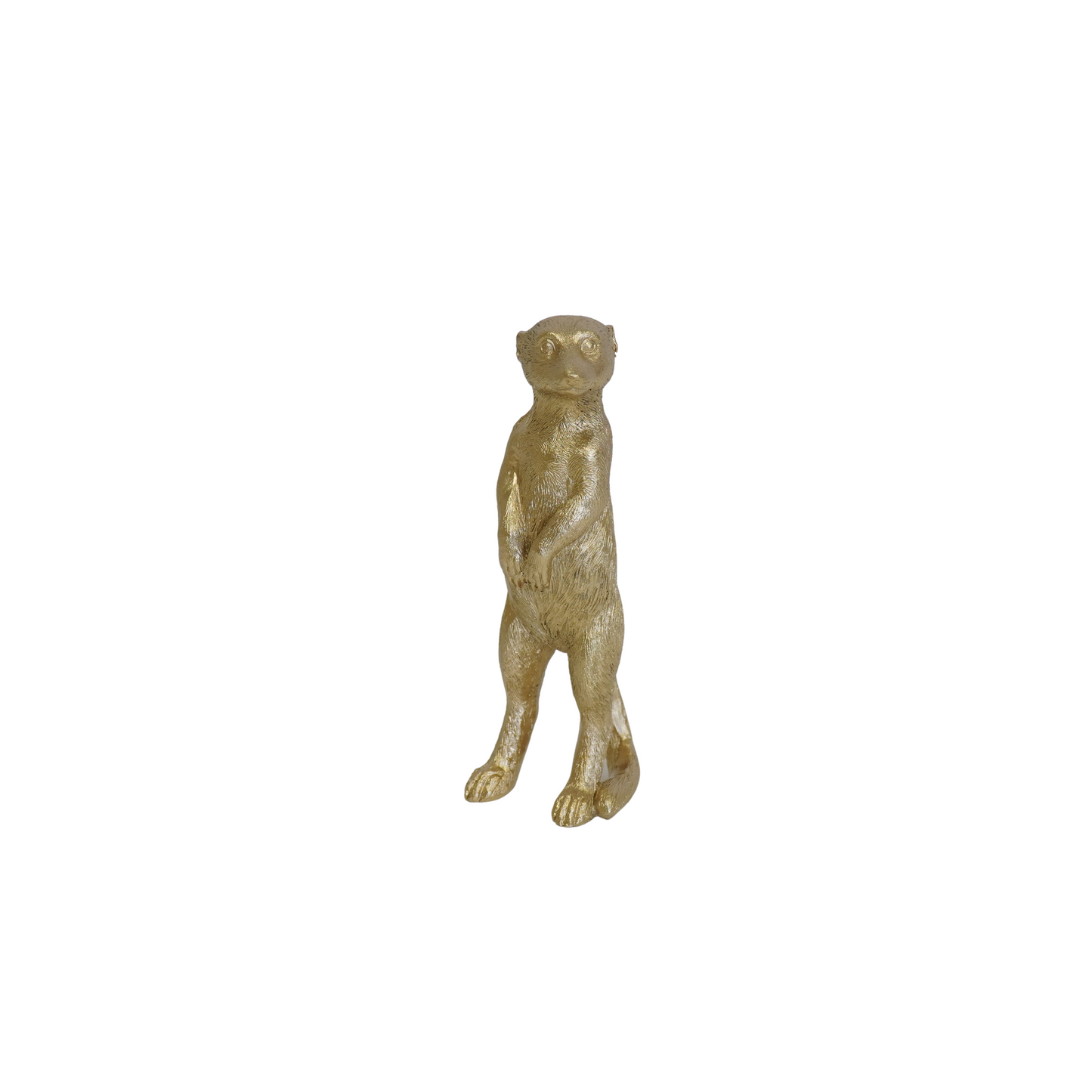 Luxuriöse goldene Erdmännchenstatue – Stilvolle Wohndekoration
