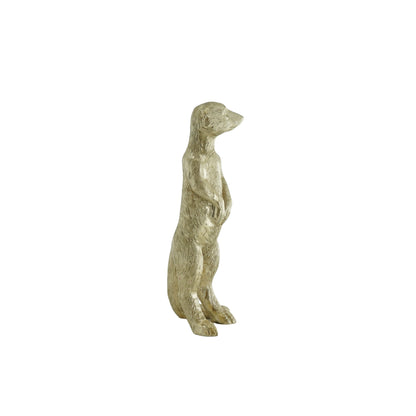 Luxuriöse goldene Erdmännchenstatue – Stilvolle Wohndekoration