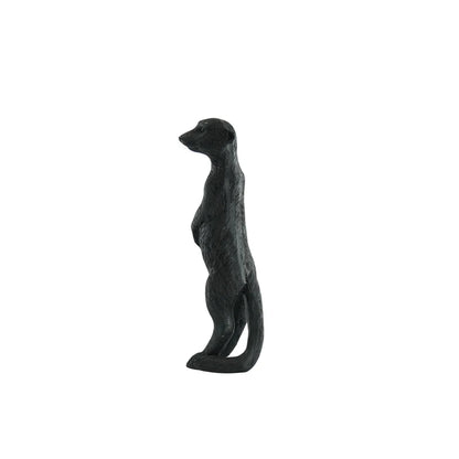 Dekorative Erdmännchenstatue – Schwarz