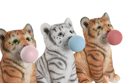 Tijgerwelpje Beeldje met Kauwgombel