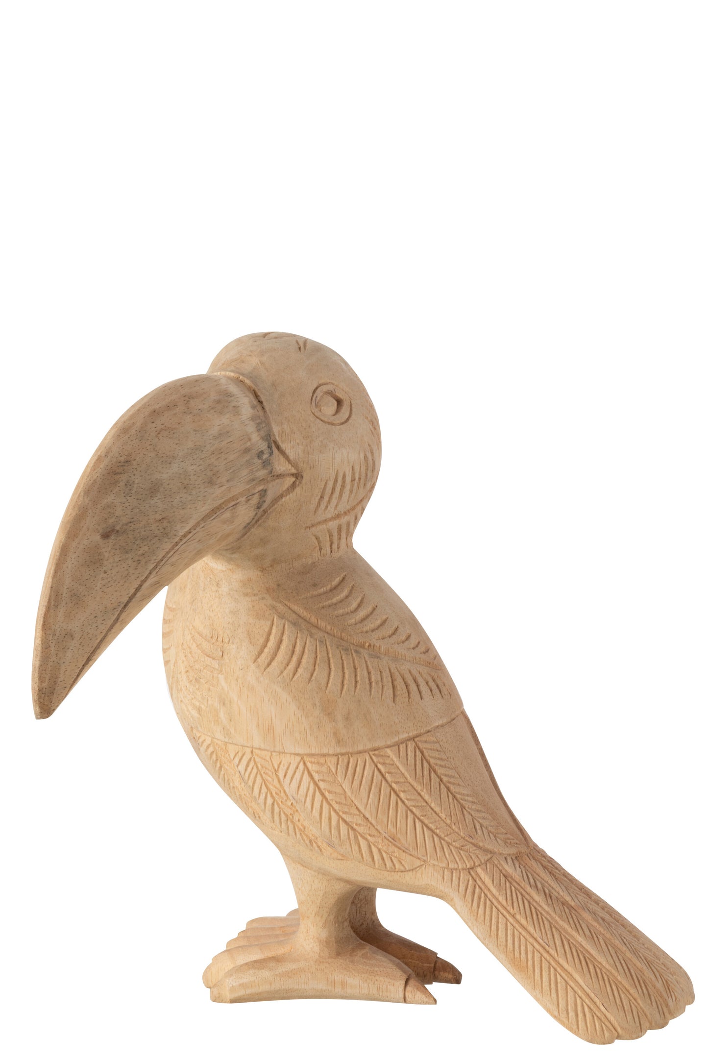 Tukan-Statue aus Holz – Albasia-Holz – 29×24×33 cm