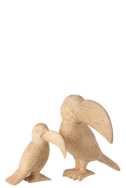 Tukan-Statue aus Holz – Albasia-Holz – 29×24×33 cm