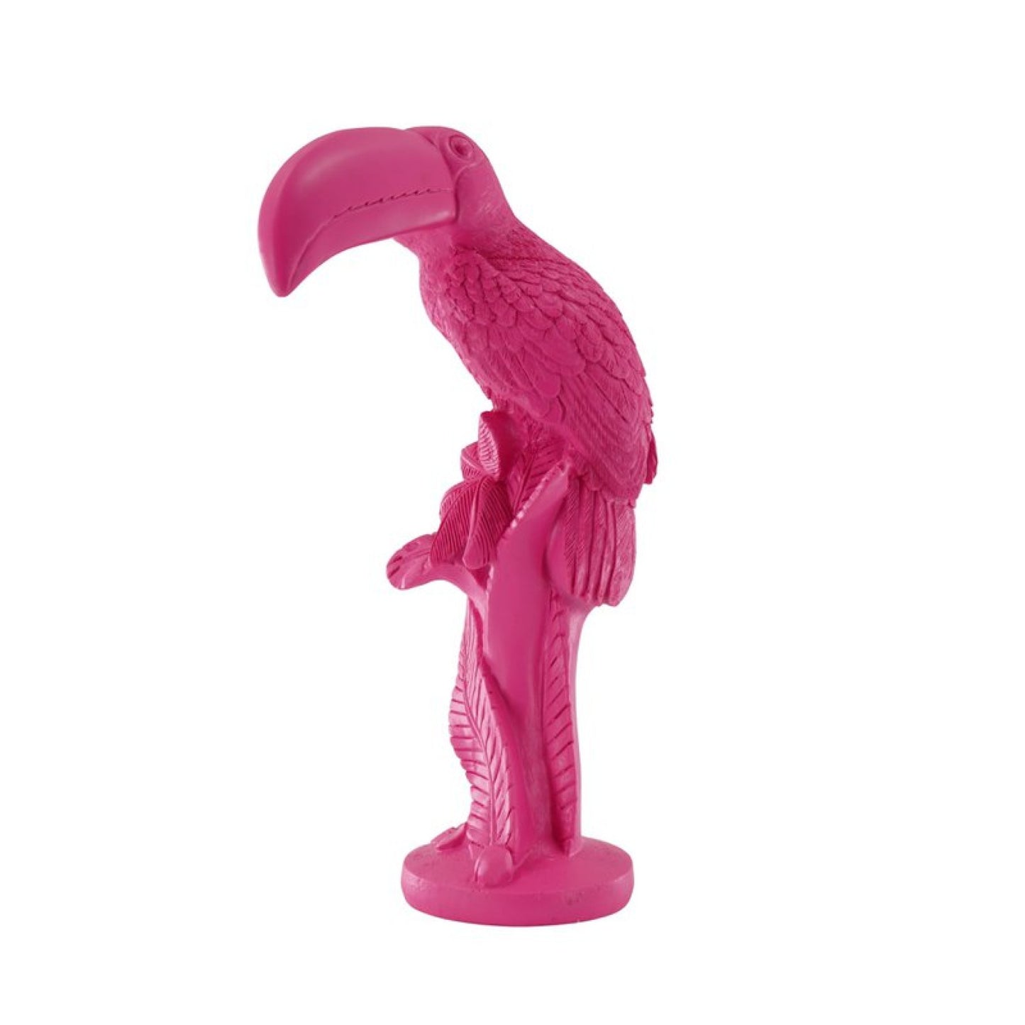 Tukan-Statue – Leuchtendes Pink – 29,5 cm – Housevitamin