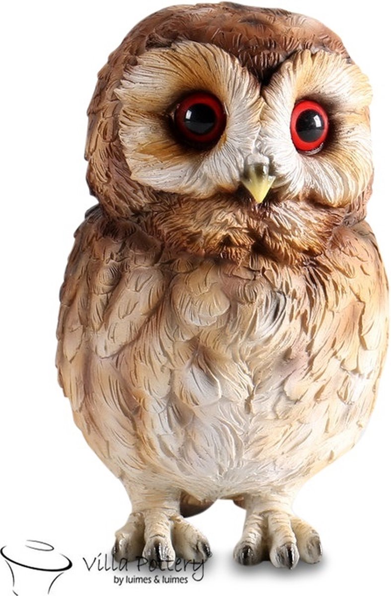 Uil beeld van polyresin – realistisch dierenbeeldje 17,5 cm – Krokomingo
