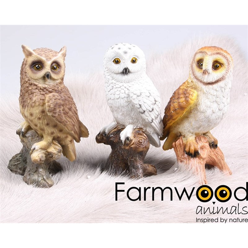 Farmwood Animals uil beeld 19 cm polyresin decoratie keuze uit 3 varianten