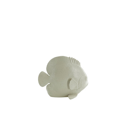 Beige Fischdekoration – Mattes Polyresin – 19,5 cm