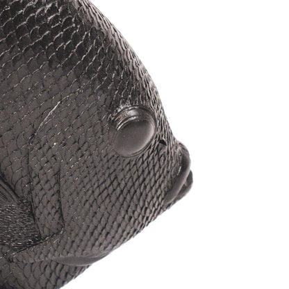 Schwarze Fischdekoration – Mattes Polyresin – 19,5 cm