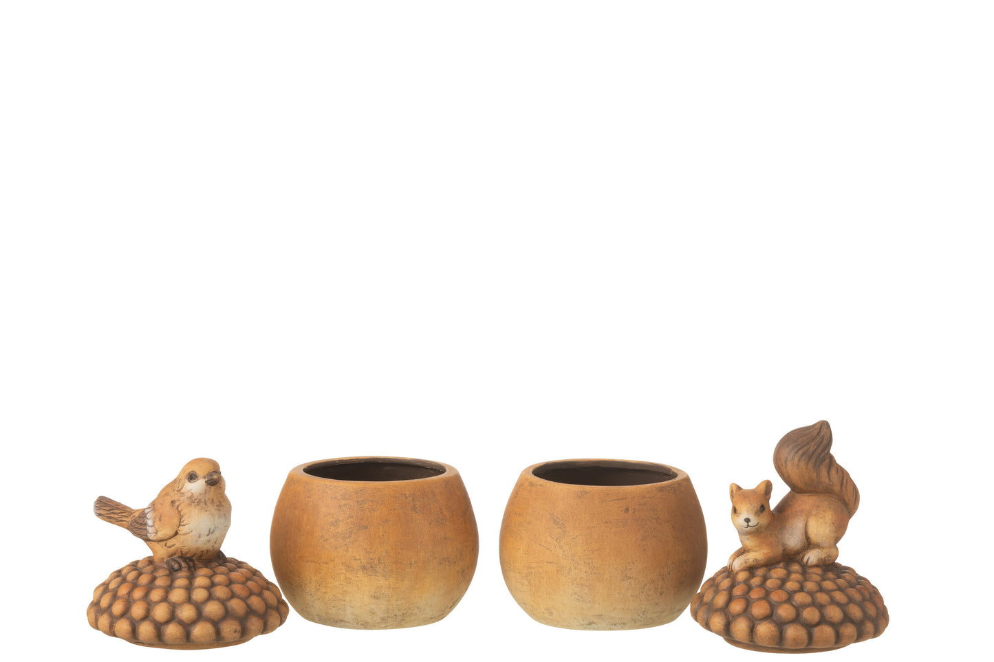 Herbstbild Eichhörnchen oder Vogel mit Eichel - 2 Größen