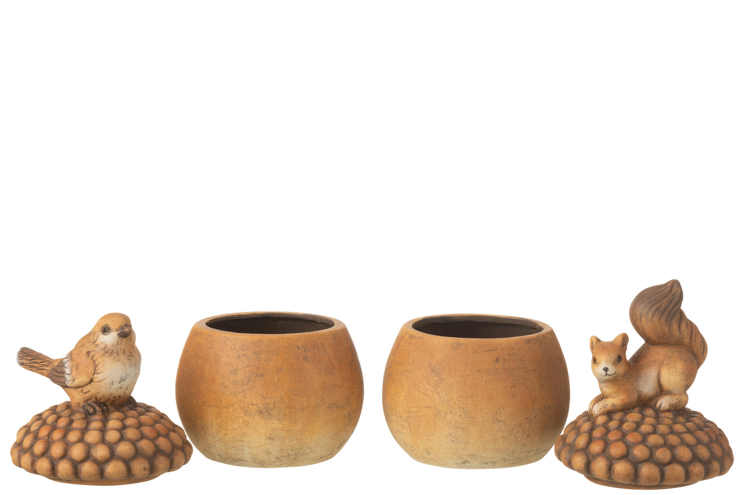 Herbstbild Eichhörnchen oder Vogel mit Eichel - 2 Größen