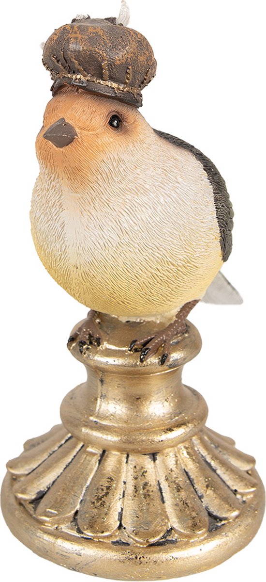 Vogelstatue mit Barockhut