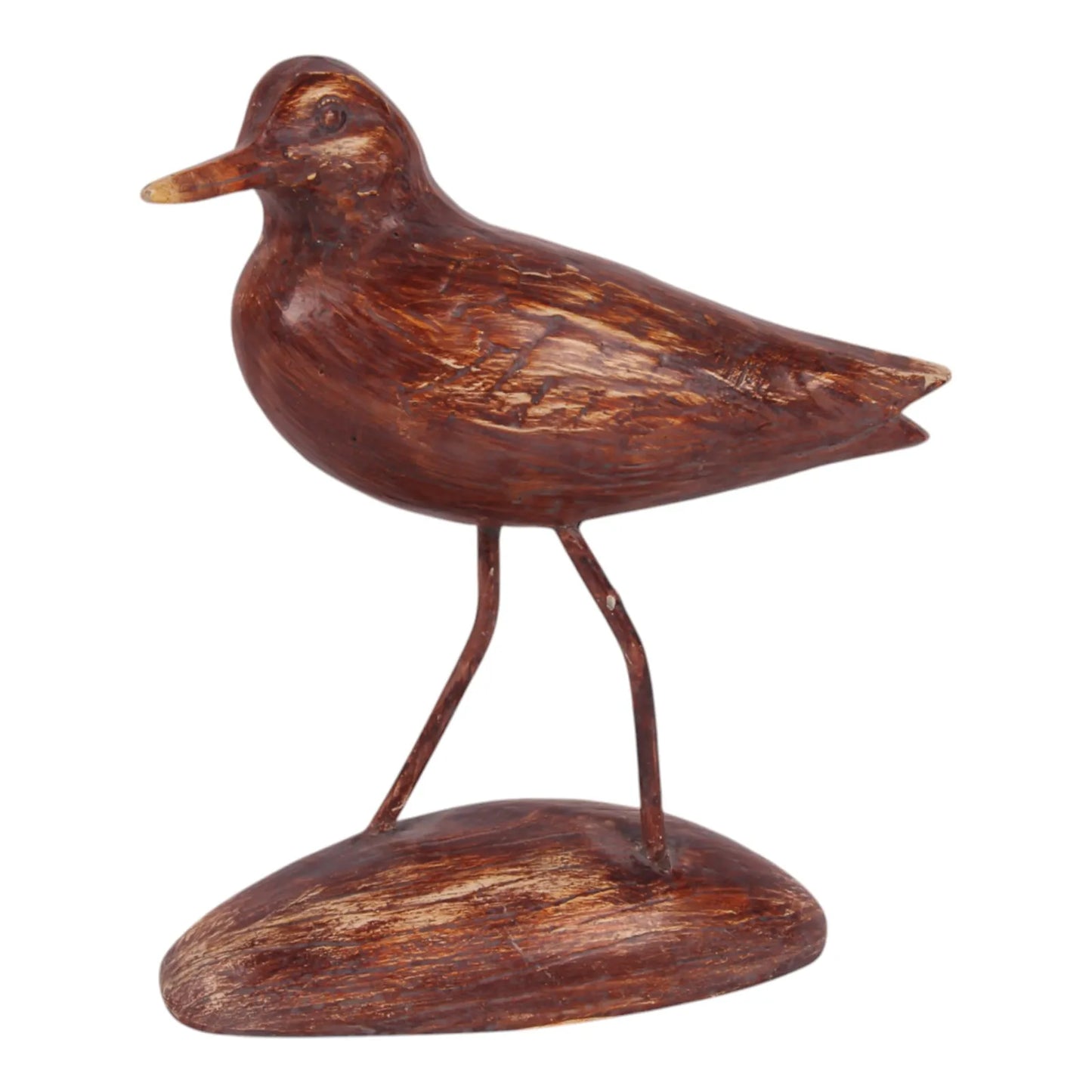 Holzvogel-Figurenset, 2-teilig – Natürliche Tierdekoration