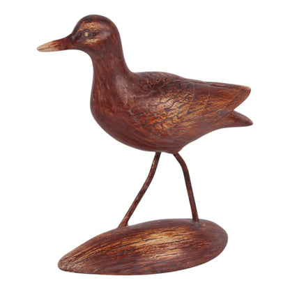 Holzvogel-Figurenset, 2-teilig – Natürliche Tierdekoration