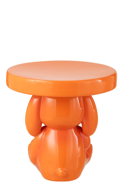 Bijzettafel Konijn Oranje – Polyresin – 35 cm