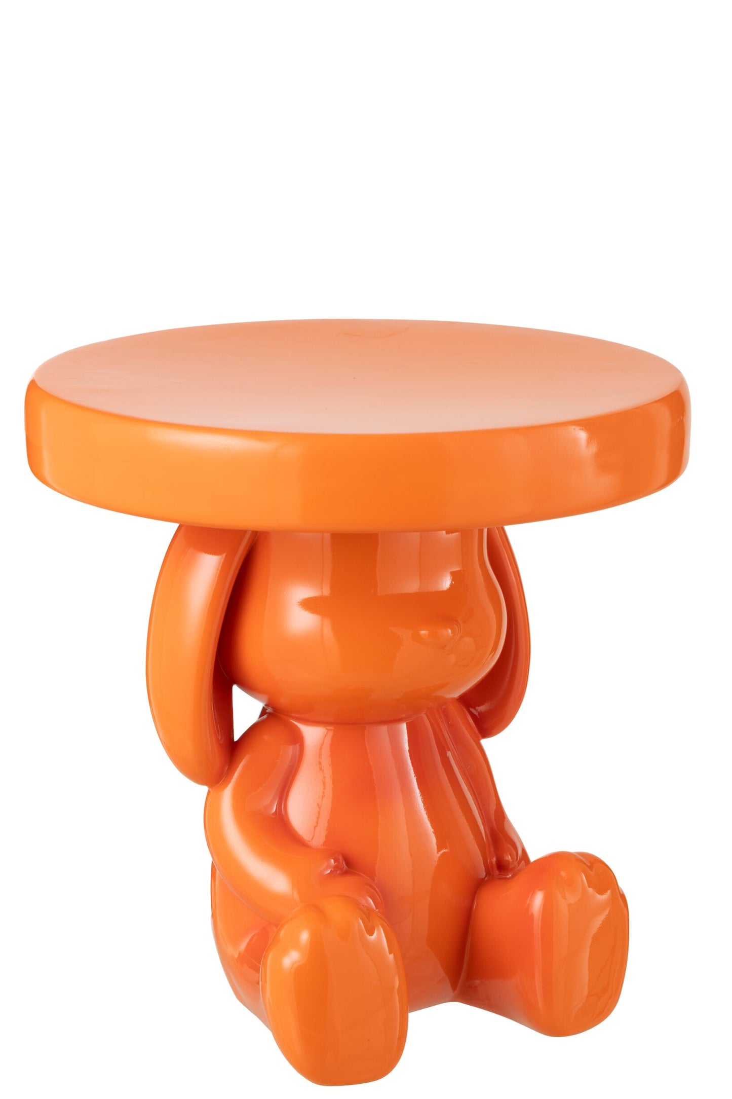 Bijzettafel Konijn Oranje – Polyresin – 35 cm