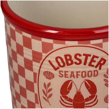 Voorraadpot Kreeft Rood – Keukenpot & Bloempot Maritiem 13,8 cm