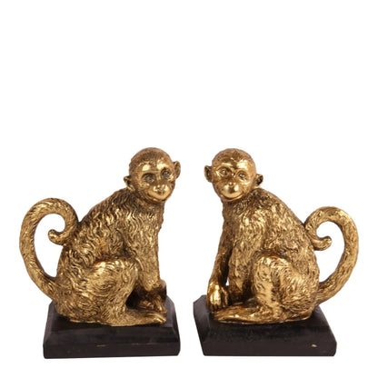 gouden aap boekensteunen set van 2 dutch style decoratief