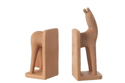 Boekensteunen Paard – Set van 2 Terracotta