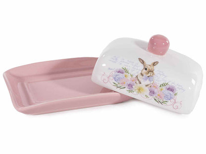 Keramiek Botervloot met Konijn – Bunny Botervloot met Deksel