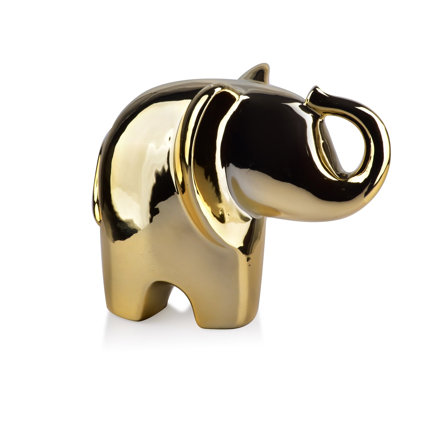 Goldene Elefantenstatue – Glänzendes &amp; modernes Design – 2 Größen