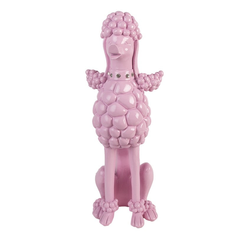 Dekorative Statue „Pudel“ in Rosa