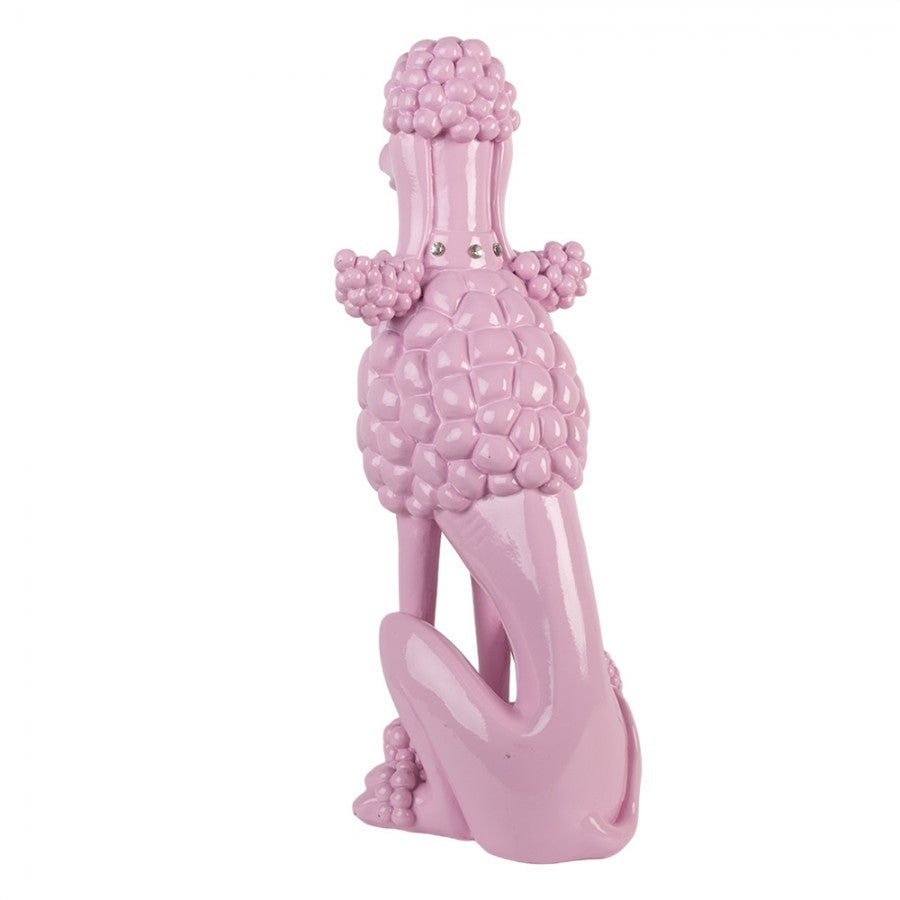 Dekorative Statue „Pudel“ in Rosa