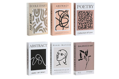 Book box art set – abstract storage box decoration 6 designs