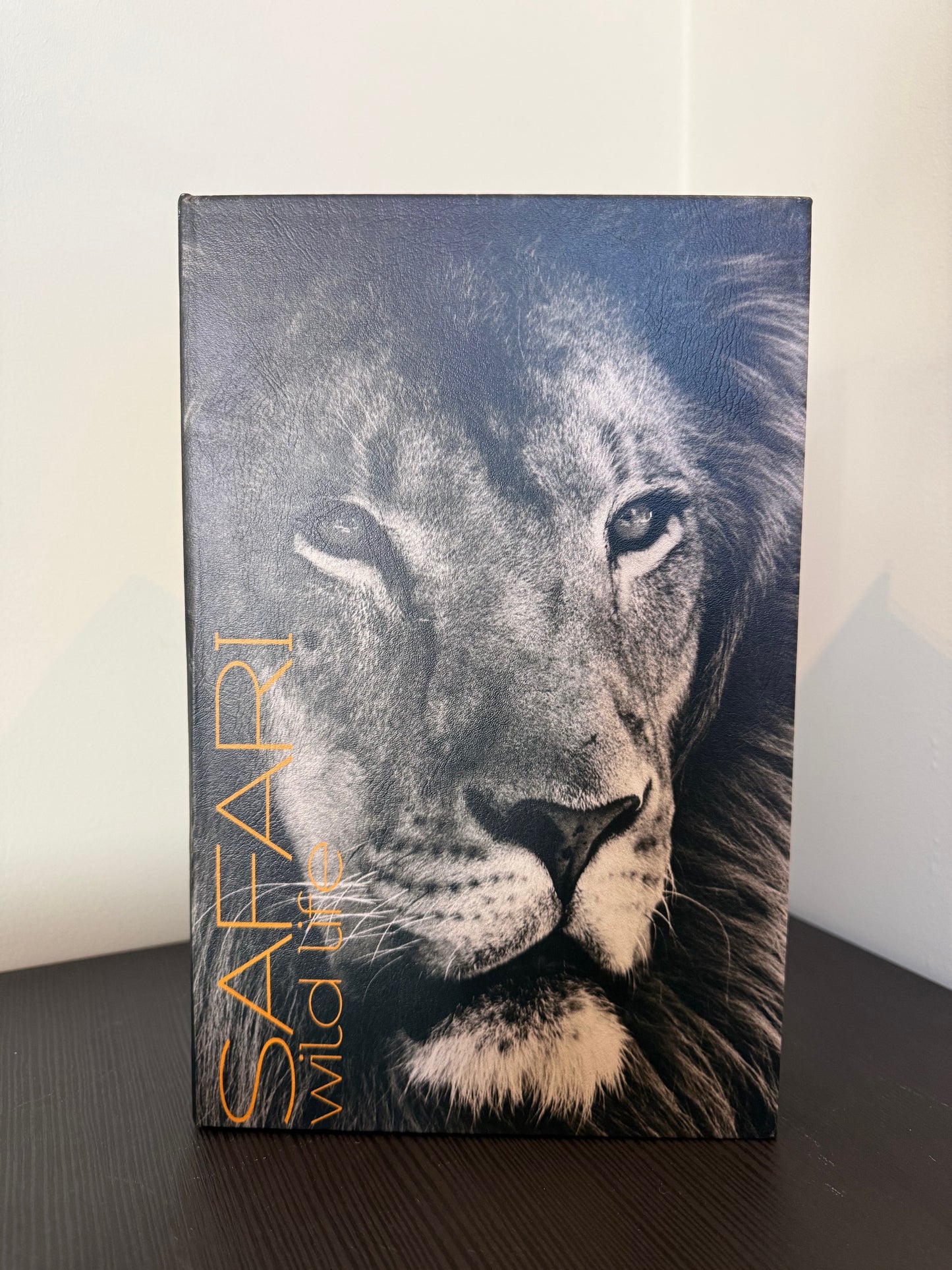 Decorative Book Storage Box Lion – Safari – Set of 2 – Black