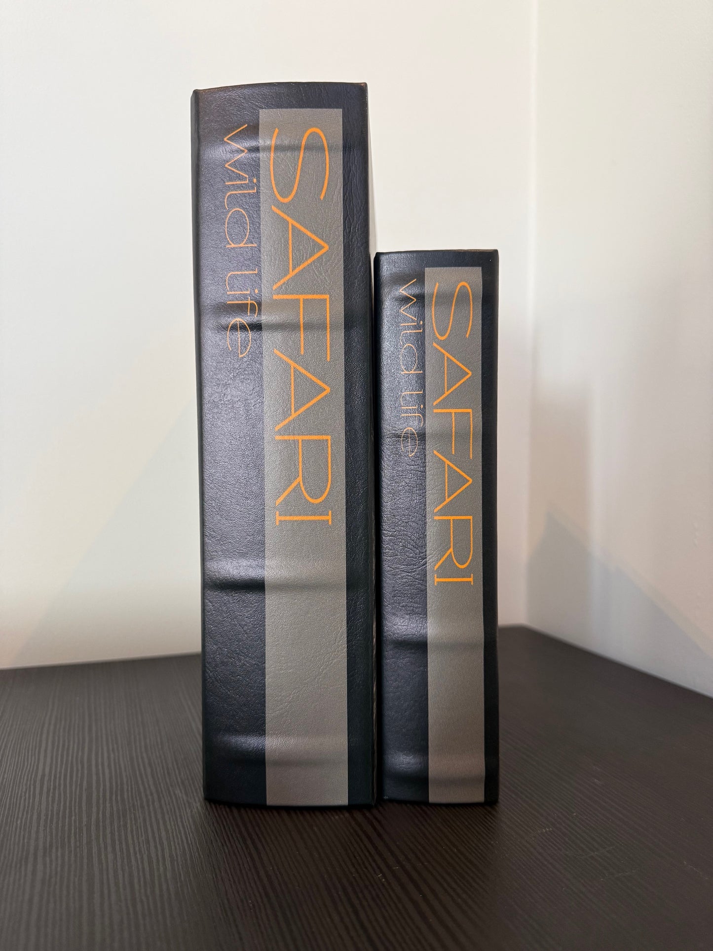 Decorative Book Storage Box Lion – Safari – Set of 2 – Black