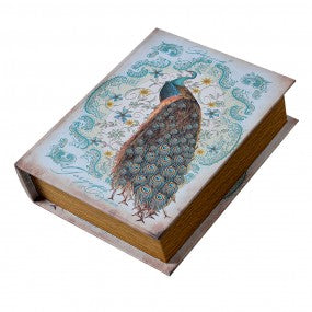 Decorative Book Storage Box Peacock – Set of 3