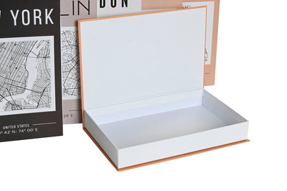 Book box cities set - decorative storage box Paris London New York