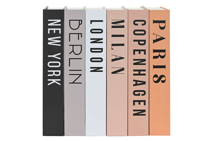 Book box cities set - decorative storage box Paris London New York