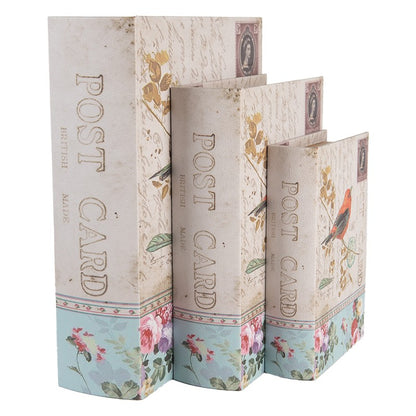 Decorative Book Storage Box Post Card – Set of 3