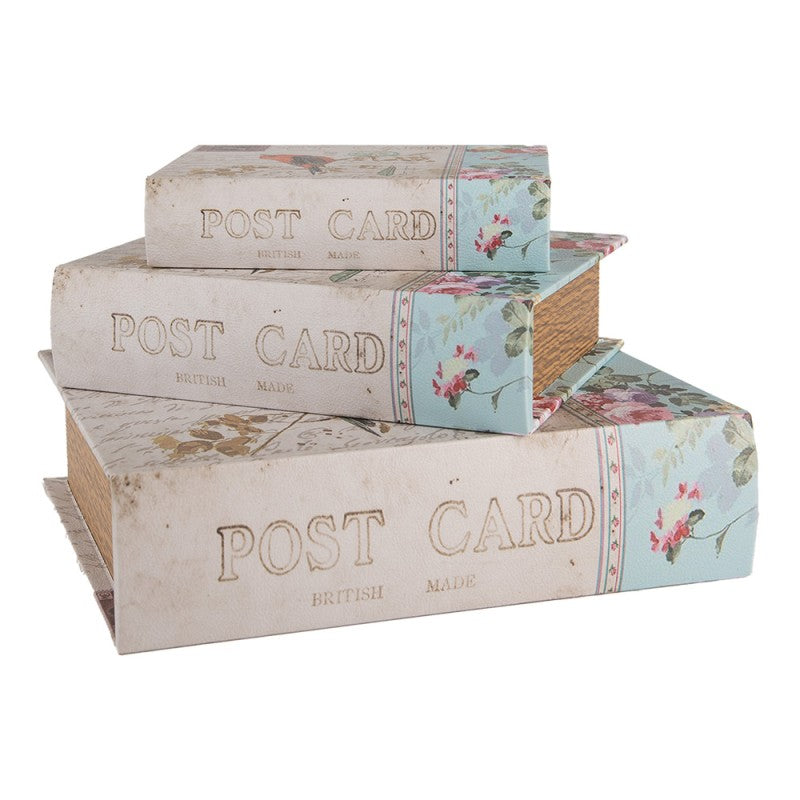 Decorative Book Storage Box Post Card – Set of 3