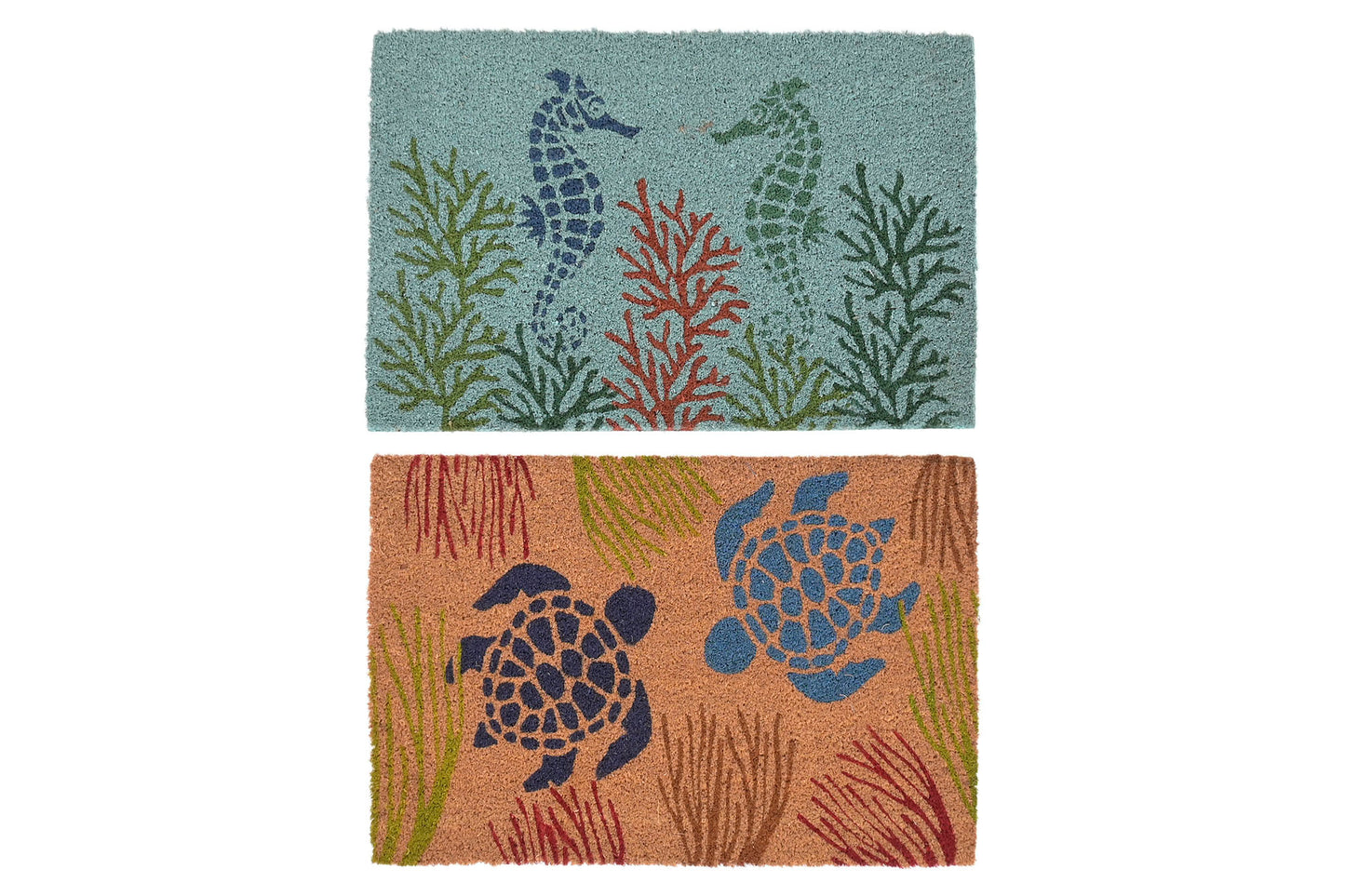 kokos deurmat zee dieren schildpad zeepaardje 60x40