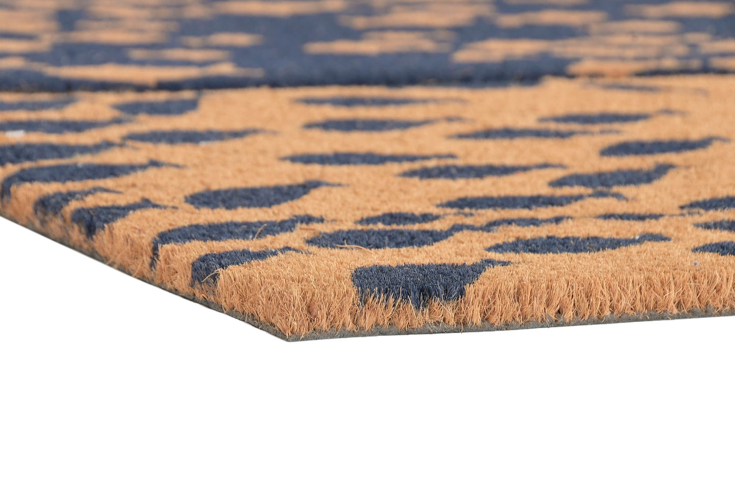 Coconut Coir Doormat Fish Design - Black/Natural 60x40