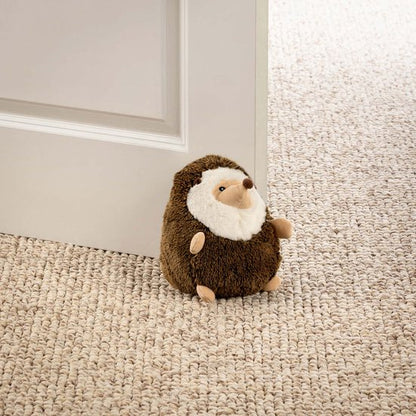 Zachte egel deurstopper van pluche – decoratieve deurhouder 20 cm