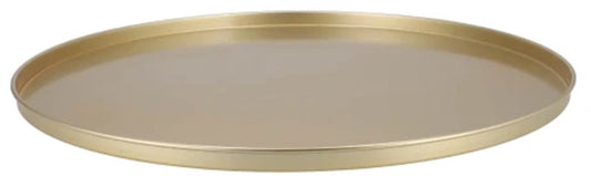 Rond gouden metalen dienblad 46 cm – decoratief plateau