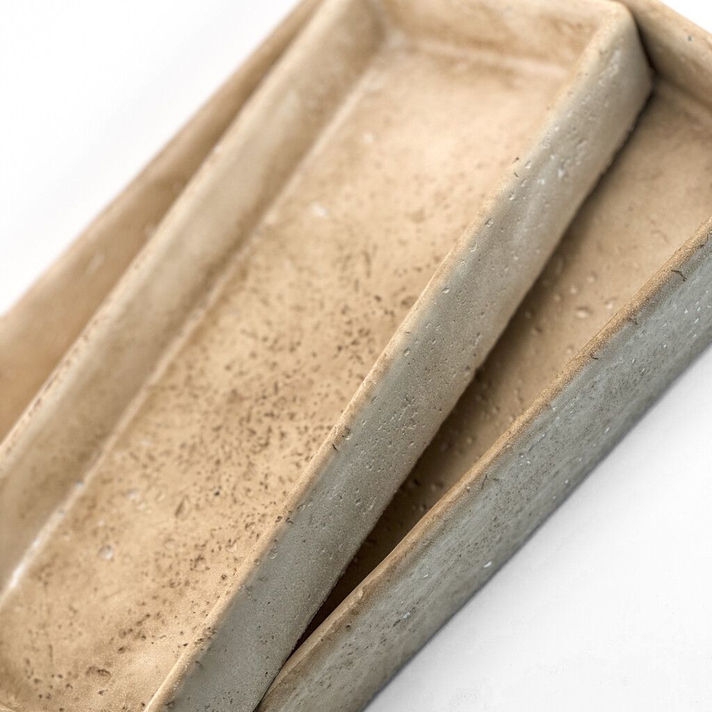 Decoratieve Schaal Beige Groot – Aardewerk Tray 30x20
