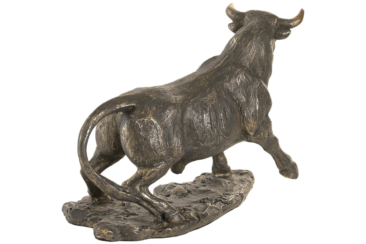 Stier Beeld Bronslook van Resin – 22 cm