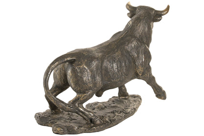 Stier Beeld Bronslook van Resin – 22 cm